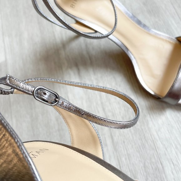 Alexandre Birman Graphite Metal Leather Sandals Size 40.5 US 9 9.5 NEW - Picture 7 of 15